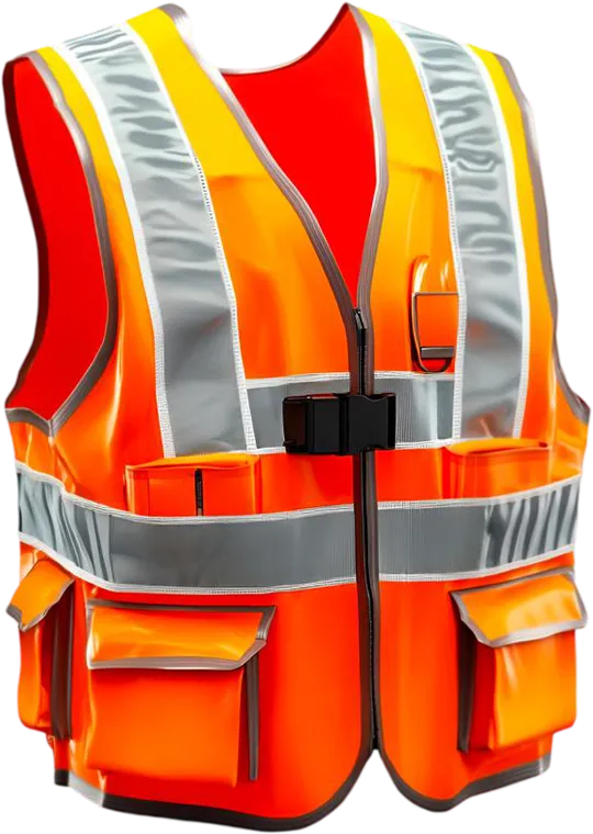 Gilet de sécurité fluorescent à poches — classe 2